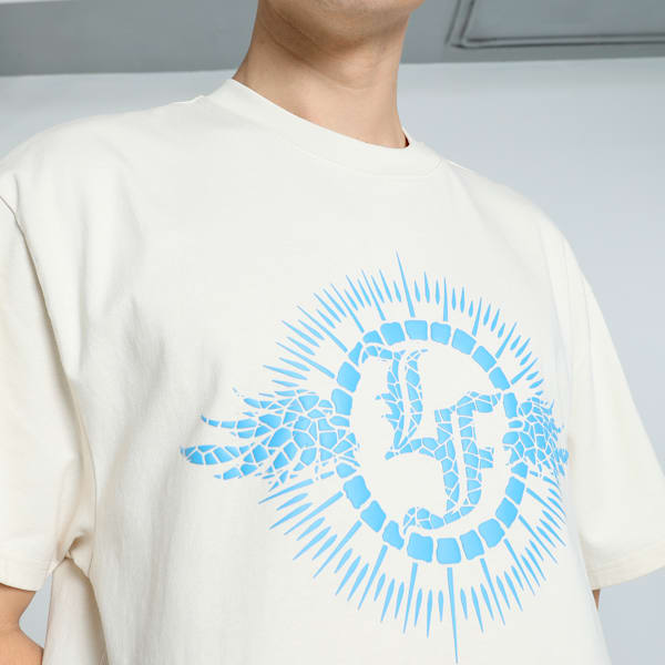 PUMA HOOPS x LAFRANCÉ Mosaic Men's Relaxed Fit Basketball Tee, Alpine Snow, extralarge-IND