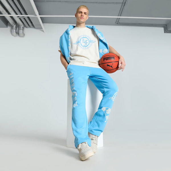 PUMA HOOPS x LAFRANCÉ Mosaic Men's Relaxed Fit Basketball Tee, Alpine Snow, extralarge-IND