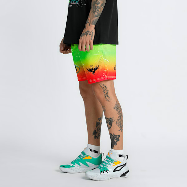 MELO 1Love Men's Relaxed Fit Basketball Shorts, Yellow Alert, extralarge-IND