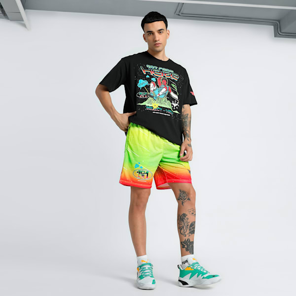 MELO 1Love Men's Relaxed Fit Basketball Shorts, Yellow Alert, extralarge-IND