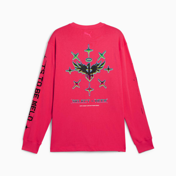 PUMA x LAMELO BALL 1Love Men's Long Sleeve Basketball Tee, Pink Alert, extralarge
