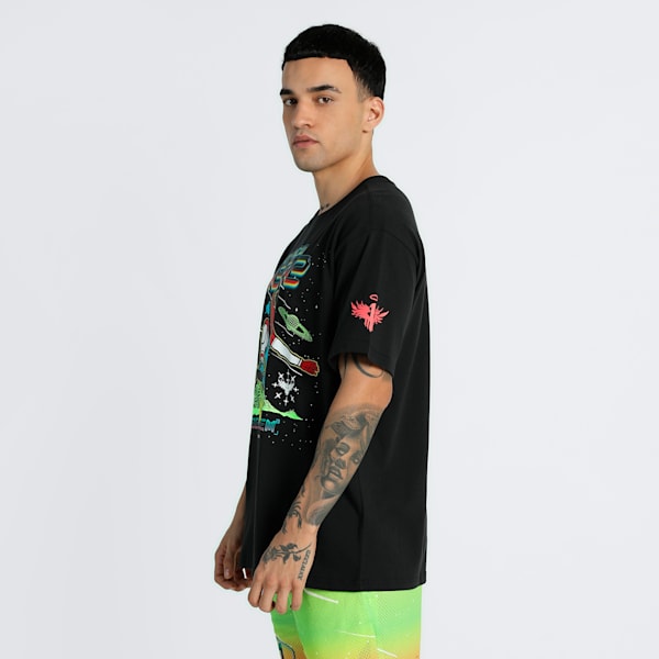 MELO 1Love Men's Oversized Fit Basketball Tee, PUMA Black, extralarge-IND