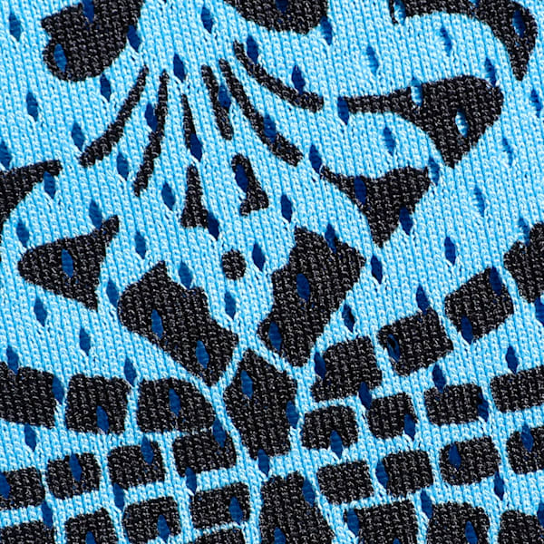 HOOPS x LAFRANCÉ Mosaic Men's Relaxed Fit Basketball Shorts, Team Light Blue-AOP, extralarge-IND