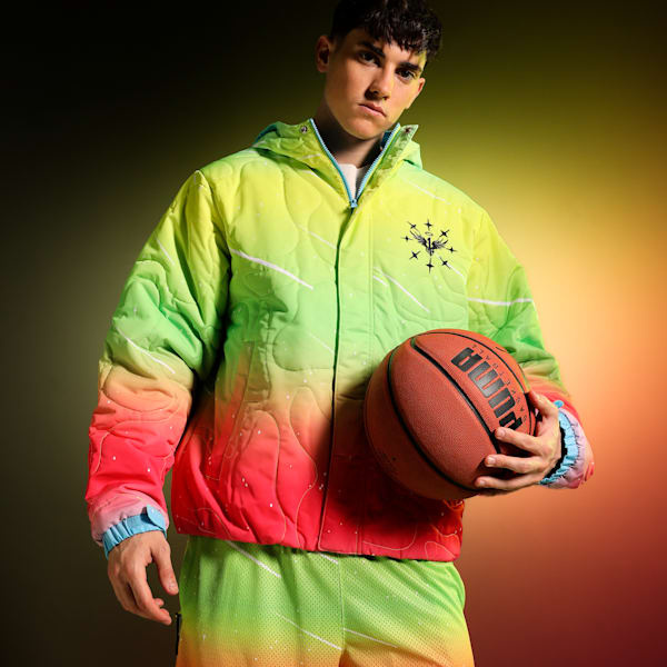 MELO 1Love Men's Relaxed Fit Basketball Jacket, Yellow Alert, extralarge-IND