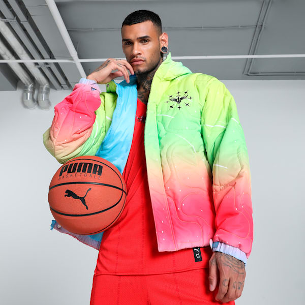 MELO 1Love Men's Relaxed Fit Basketball Jacket, Yellow Alert, extralarge-IND