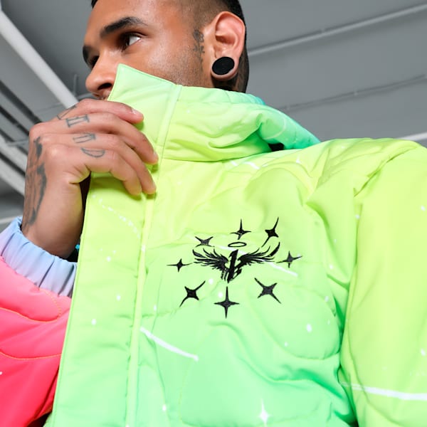 MELO 1Love Men's Relaxed Fit Basketball Jacket, Yellow Alert, extralarge-IND