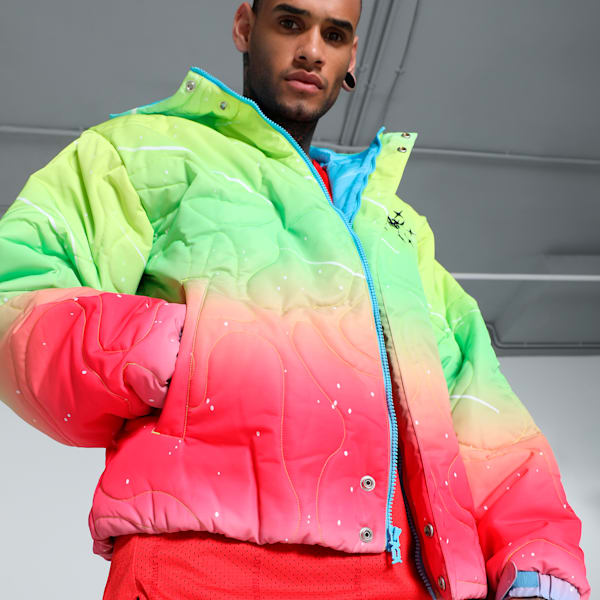 MELO 1Love Men's Relaxed Fit Basketball Jacket, Yellow Alert, extralarge-IND