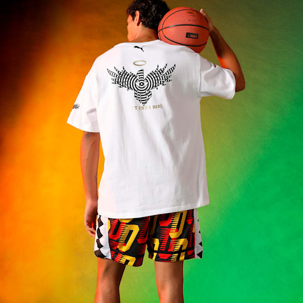 Melo 50th Men's Oversized Fit Basketball Tee, PUMA White, extralarge-IND