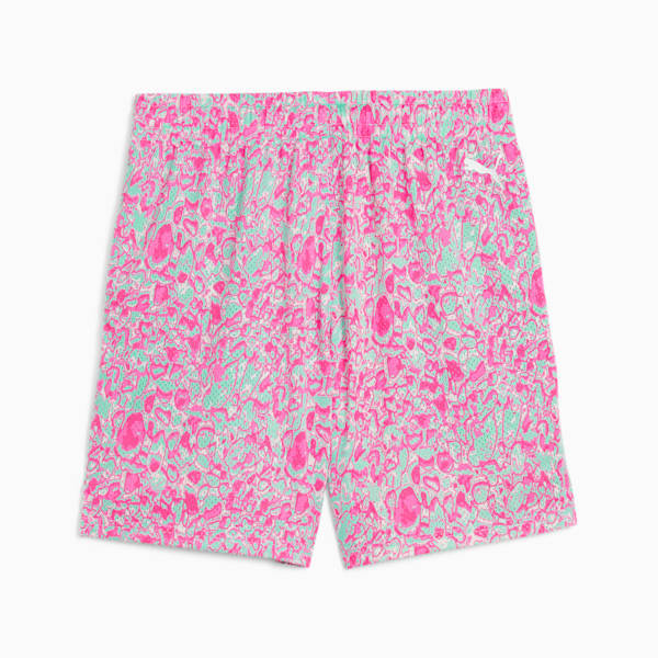 PUMA x LAMELO BALL Miami Men's Basketball Shorts, Electric Peppermint-AOP, extralarge