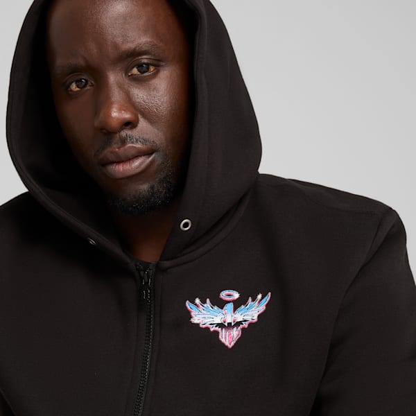Sudadera de baloncesto con capucha para hombre PUMA x LAMELO BALL Iridescent Hornets, PUMA Black, extralarge