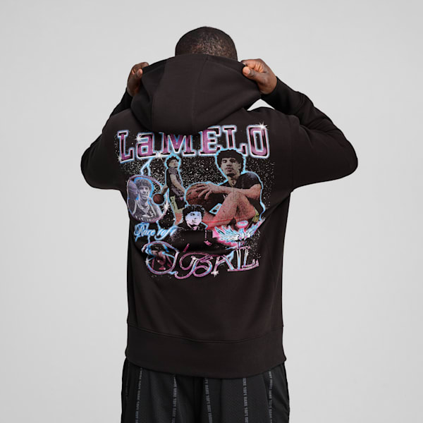 PUMA x LAMELO BALL Iridescent Men's Basketball Hoodie, PUMA Black, extralarge