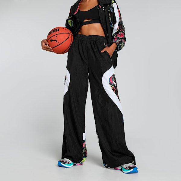 STEWIE x TOKYO NIGHTS Women's Track Pants, PUMA Black-AOP, extralarge