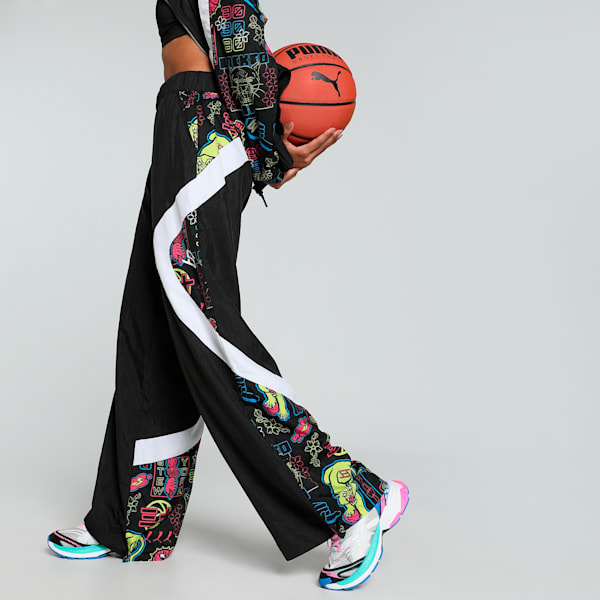STEWIE TOKYO Women's Basketball Track Pants, PUMA Black-AOP, extralarge-IND