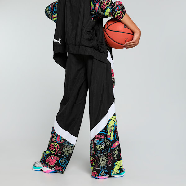 STEWIE TOKYO Women's Basketball Track Pants, PUMA Black-AOP, extralarge-IND