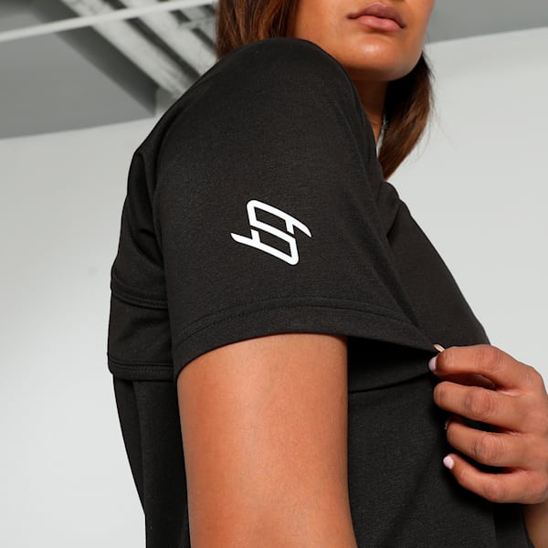 STEWIE TOKYO Women's Relaxed Fit Basketball Tee, PUMA Black, extralarge-IND