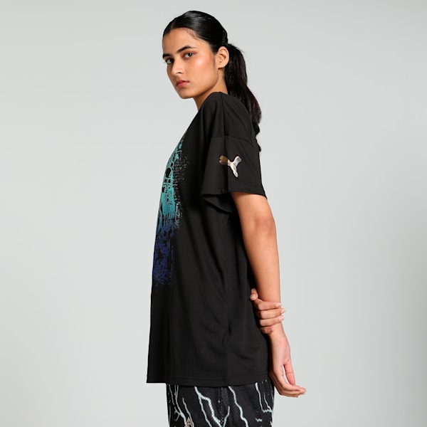 HOOPS x HARRY POTTER™ Women's Oversized Basketball Tee, PUMA Black, extralarge-IND