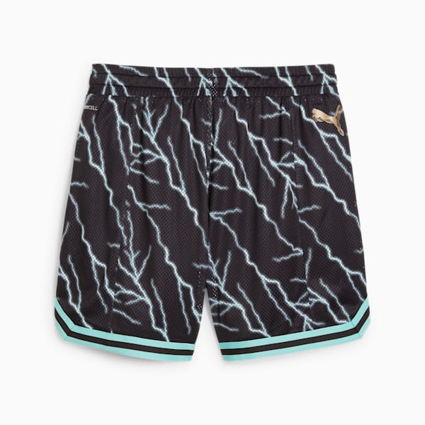 Shorts de basquetbol para mujer PUMA HOOPS x HARRY POTTER, PUMA Black-AOP, extralarge