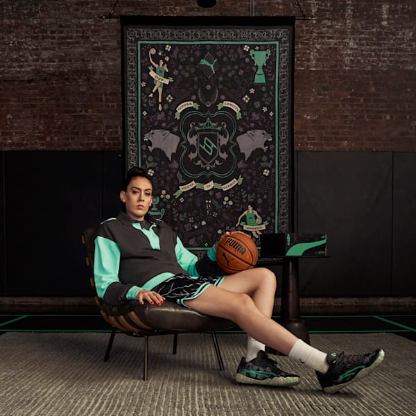 PUMA HOOPS x HARRY POTTER™ Women's Relaxed Fit Basketball Shorts, PUMA Black-AOP, extralarge-IND