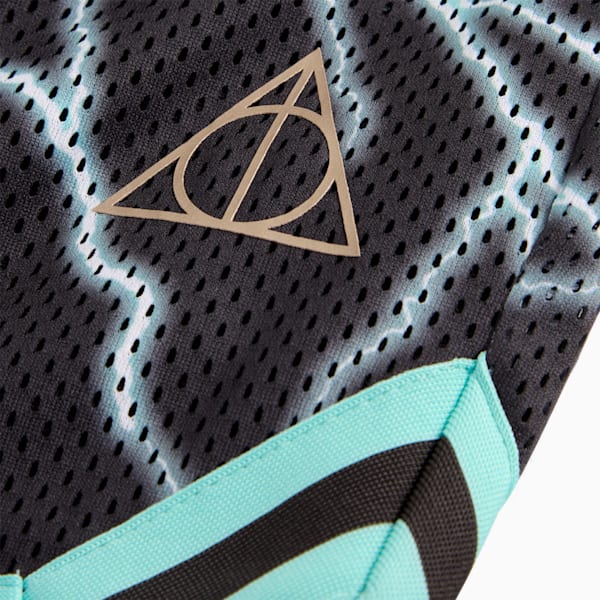 PUMA HOOPS x HARRY POTTER™ Women's Relaxed Fit Basketball Shorts, PUMA Black-AOP, extralarge-IND