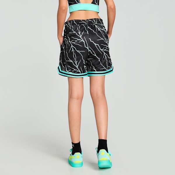 HOOPS x HARRY POTTER™ Women's Relaxed Fit Basketball Shorts, PUMA Black-AOP, extralarge-IND