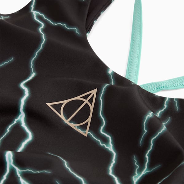 Sport Bra Mujer PUMA HOOPS x HARRY POTTER™, PUMA Black-AOP, extralarge
