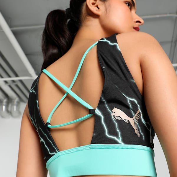 HOOPS x HARRY POTTER™ Women's Sports Bra, PUMA Black-AOP, extralarge-IND