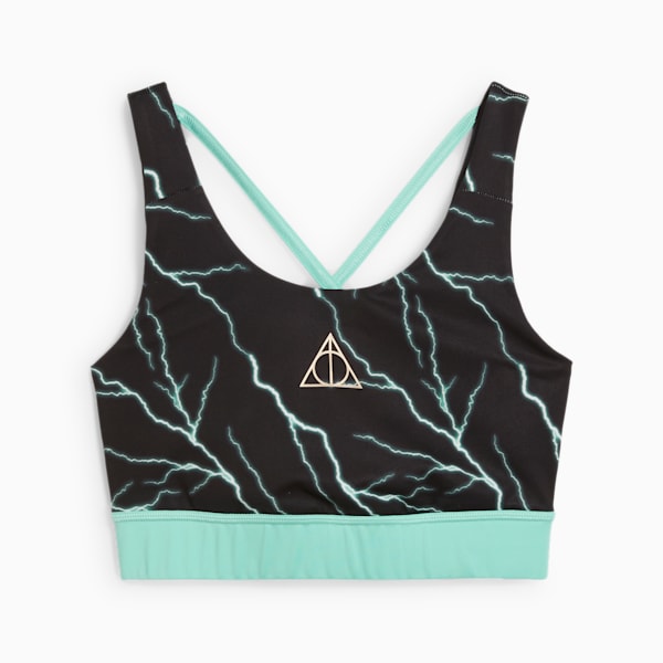 Sport Bra Mujer PUMA HOOPS x HARRY POTTER™, PUMA Black-AOP, extralarge
