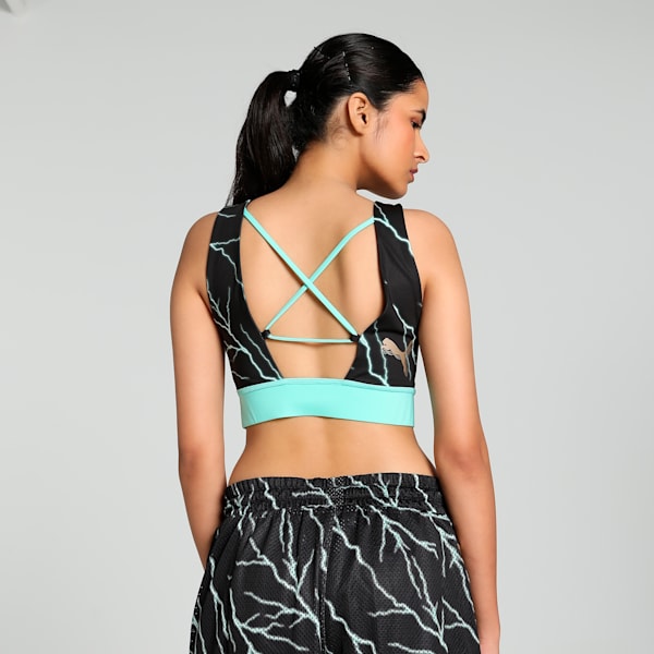 HOOPS x HARRY POTTER™ Women's Sports Bra, PUMA Black-AOP, extralarge-IND