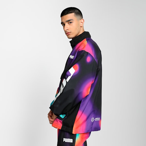 MAPF1 x MDJ Statement Men's Relaxed Fit Woven Jacket, PUMA White-AOP, extralarge-IND