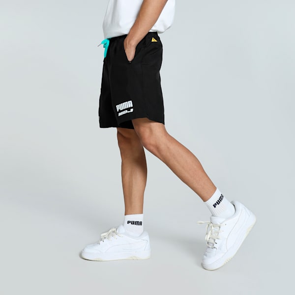 Mercedes-AMG Petronas Motorsport x MDJ Men's Woven Shorts, PUMA Black, extralarge-IND
