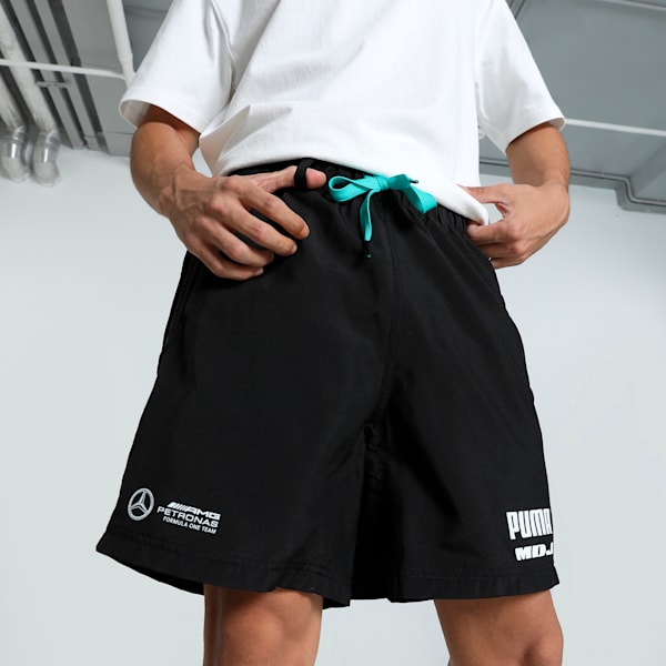 Mercedes-AMG Petronas Motorsport x MDJ Men's Woven Shorts, PUMA Black, extralarge-IND