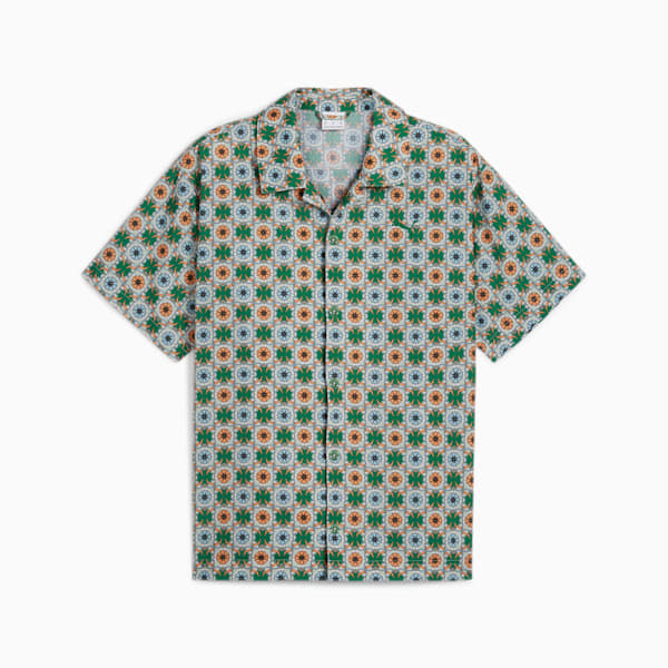 CLASSICS Men's Short Sleeve Woven Blue, Archive Green, extralarge