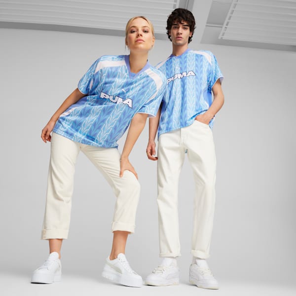 Maillot de soccer à imprimé intégral PUMA pour homme, Blue Skies, extralarge