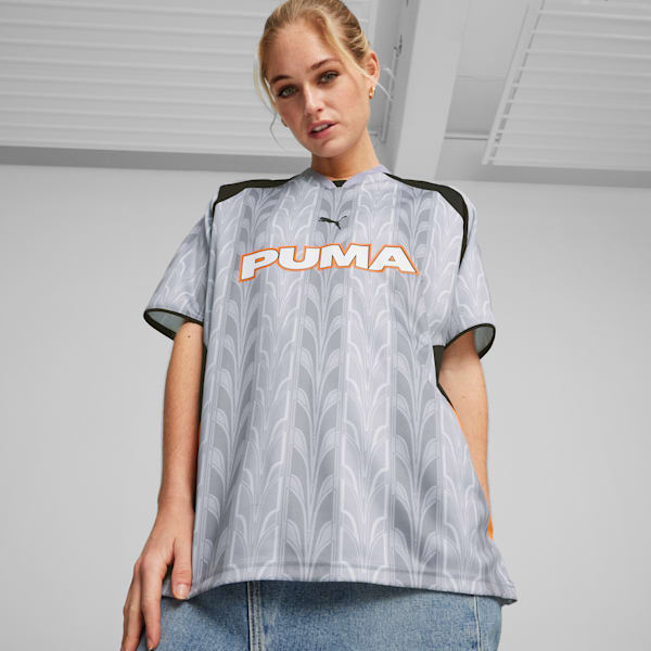 PUMA AOP Soccer Jersey, Silver Mist, extralarge