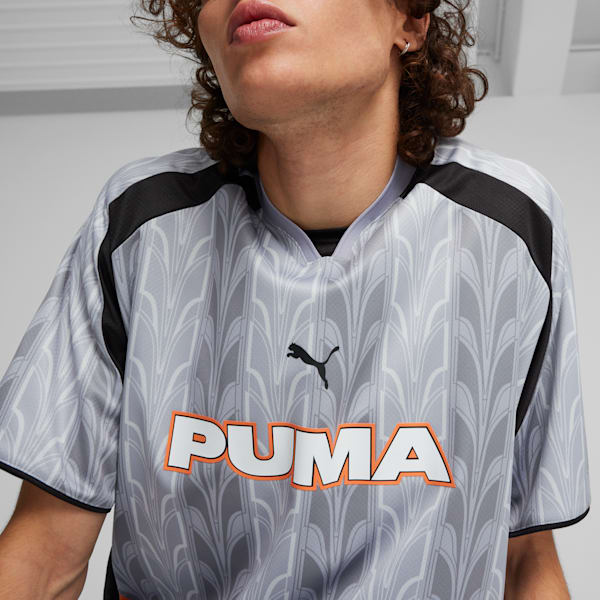 Maillot de soccer à imprimé intégral PUMA pour homme, Silver Mist, extralarge