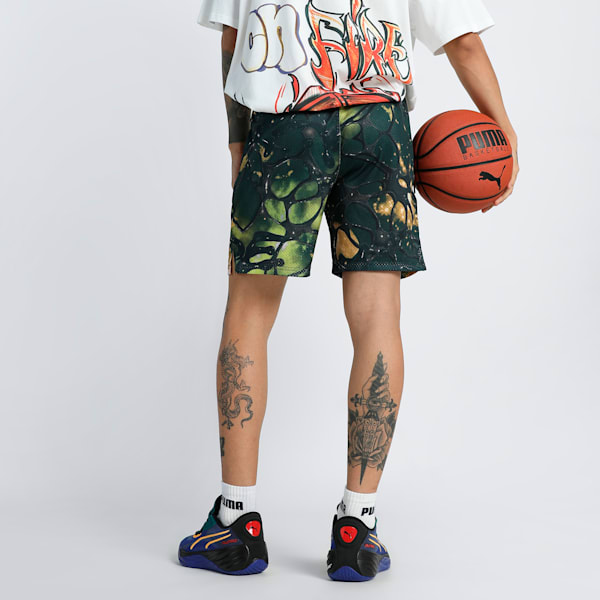 Melo 50th Men's Relaxed Fit Basketball Shorts, PUMA Black-AOP, extralarge-IND