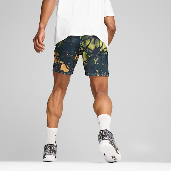 Short de basquetbol PUMA x LAMELO BALL para hombre, PUMA Black-AOP, extralarge