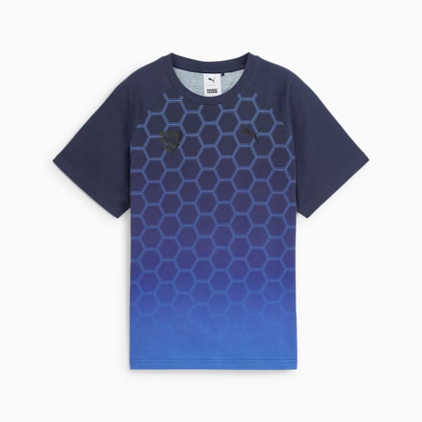 PUMA x ROCKET LEAGUE Big Kids' All-Over Print Tee, Club Navy, extralarge