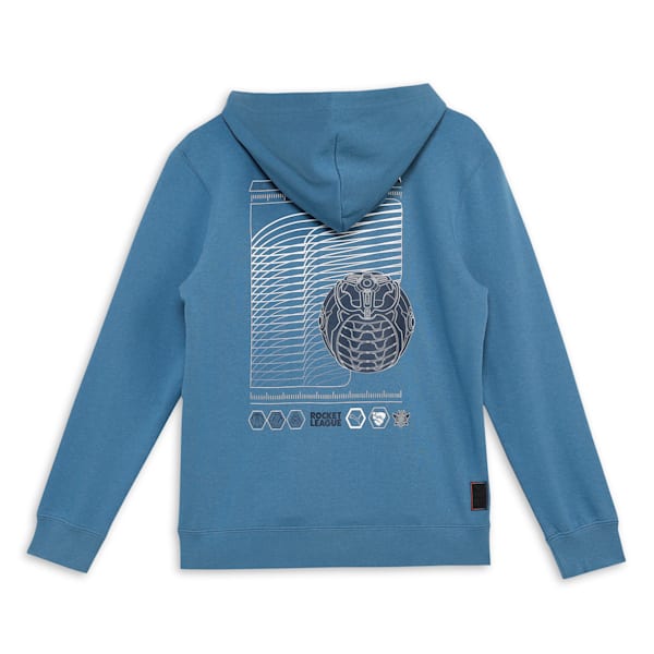 PUMA x ROCKET LEAGUE Youth Relaxed Fit Hoodie, Blue Horizon, extralarge-IND