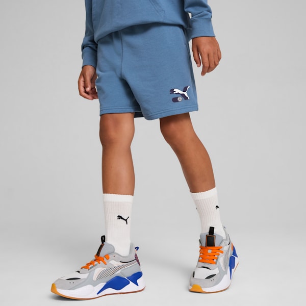 PUMA x ROCKET LEAGUE Youth Relaxed Fit Shorts, Blue Horizon, extralarge-IND
