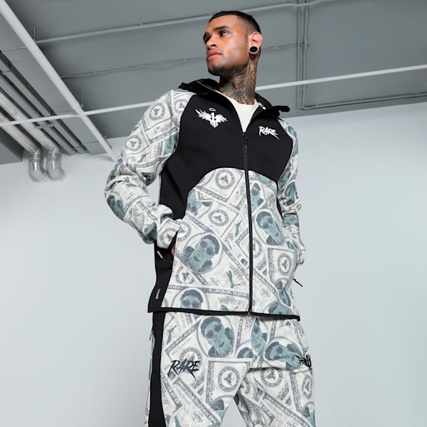 Melo Bucks Dime Men's Basketball Jacket, PUMA Black-AOP, extralarge-IND