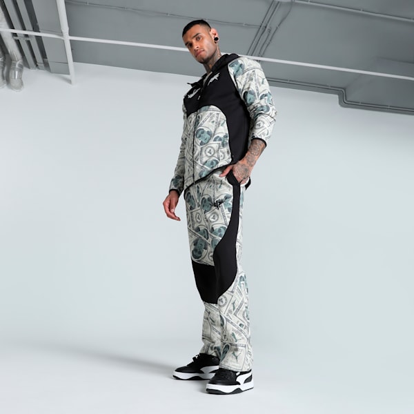 Melo Bucks Dime Basketball Men's Pants, PUMA Black-AOP, extralarge-IND