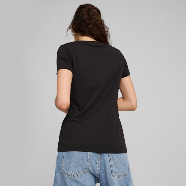 CLASSICS Logo Women's Tee, PUMA Black-Fresh Pear, extralarge