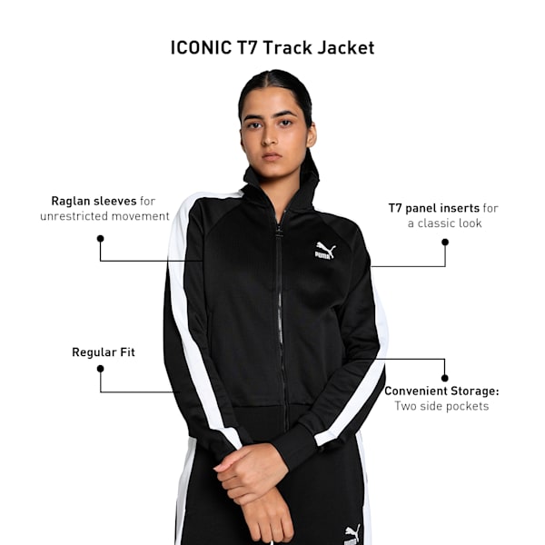ICONIC T7 Women's Track Jacket, PUMA Black, extralarge-IND
