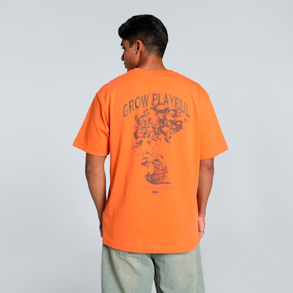 GRAPHICS Grow Playful Men's Relaxed Fit Tee, Maple Syrup, extralarge-IND