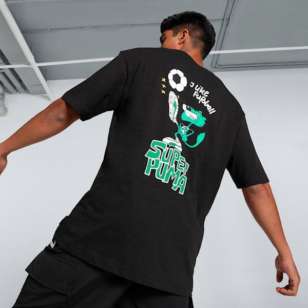 GRAPHICS Super PUMA Men's Relaxed Fit Tee, PUMA Black, extralarge-IND