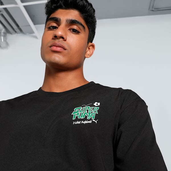 GRAPHICS Super PUMA Men's Relaxed Fit Tee, PUMA Black, extralarge-IND