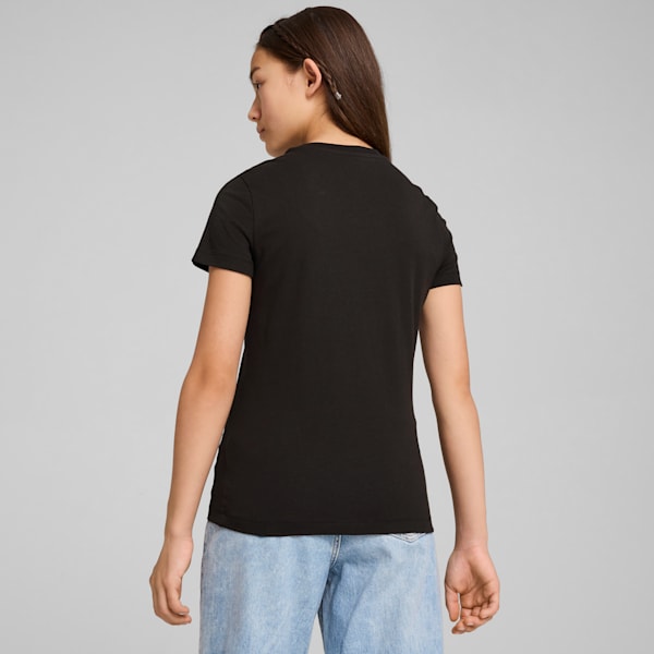 CLASSICS Shiny Logo Big Kids' Tee, PUMA Black, extralarge