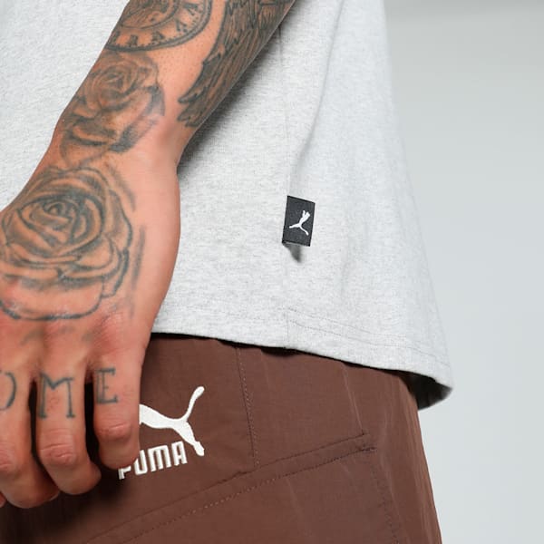 PUMA x LMC Cat Men's Relaxed Fit Tee, Light Gray Heather, extralarge-IND