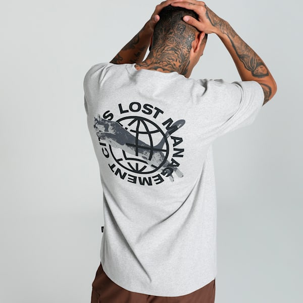 PUMA x LMC Cat Men's Relaxed Fit Tee, Light Gray Heather, extralarge-IND